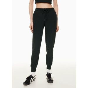 Aritzia Sunday Best Baby Waffle Jogger Pants Black High Rise Thermal Ribbed Knit